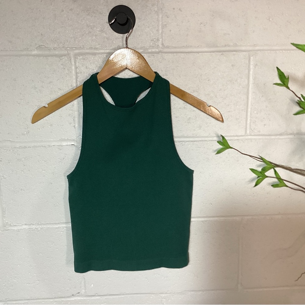 Free People Dark Teal Ribbed Racer Back Tank Top | NWOT